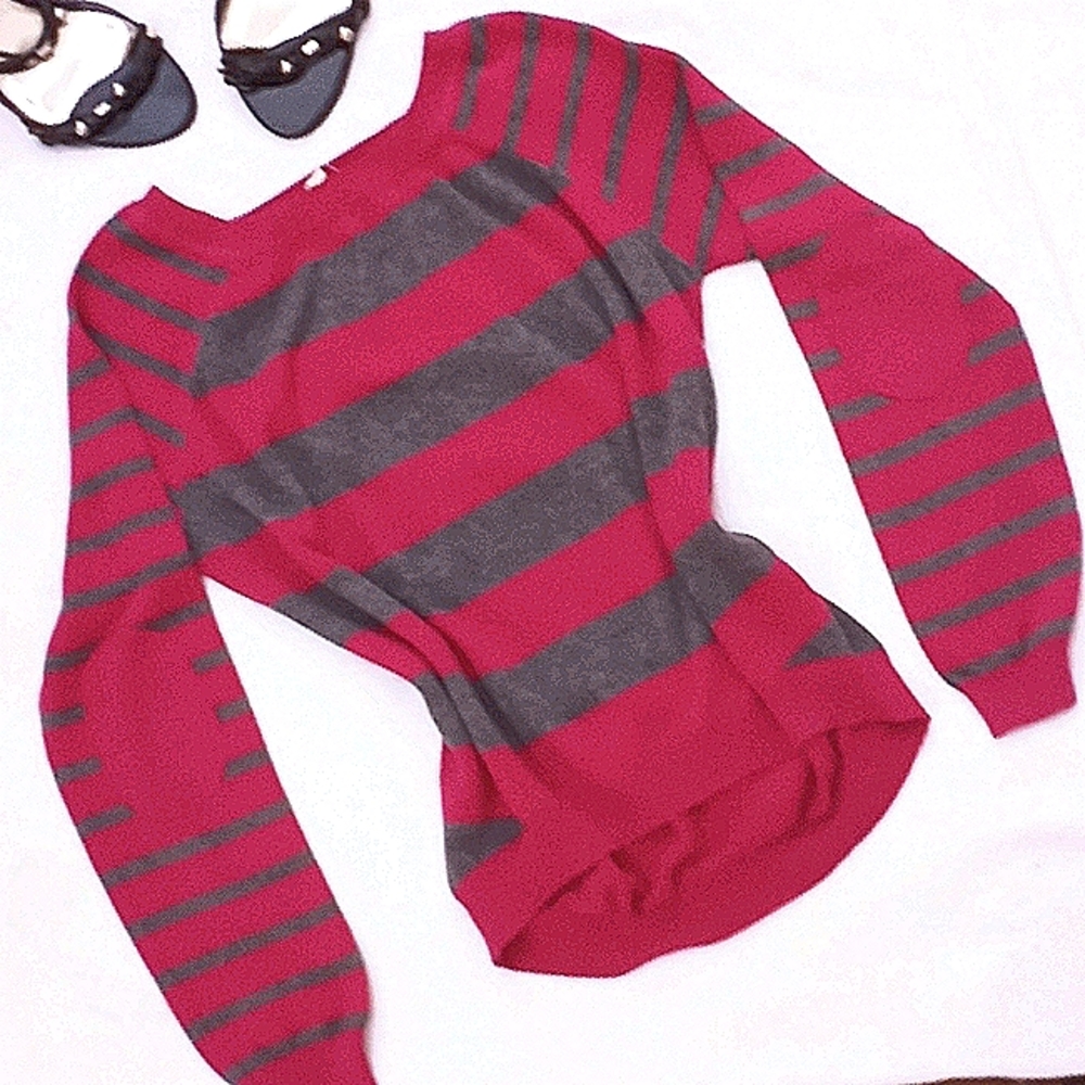 Red Carmel Hi/ Low Sweater